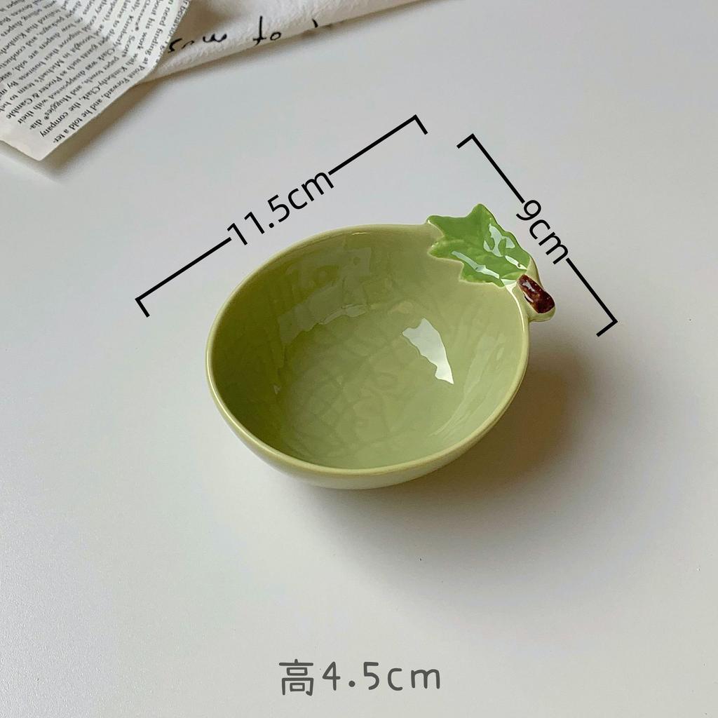 Cute Fruit Plate Household Underglaze Small Condiment Dish Ceramic Soy Sauce Vinegar Hot Pot Barbecue Dipping Snack Plate