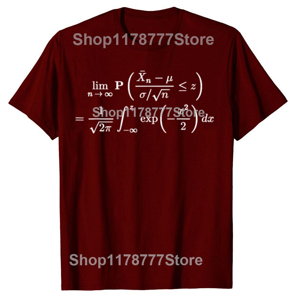 Funny Central Limit Theorem Probability Statistics Data Science T Shirts Gifts Mens Fashion Casual Loose Oversized T Shirt