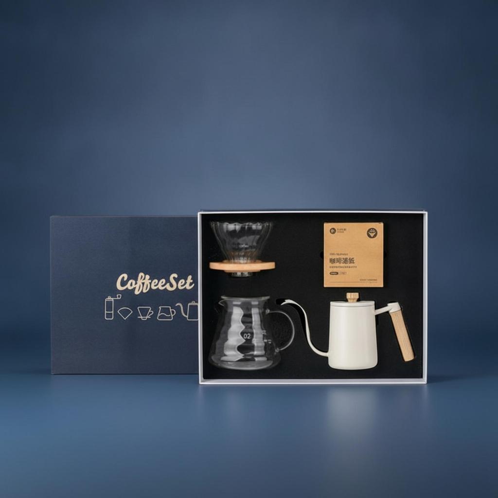 Pour Manual Brew Kit with Kettle Coffee Gift Box