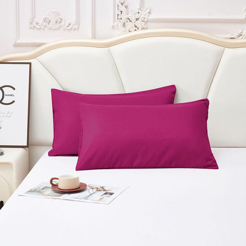 Simple Plain Sanding Pillowcase For Bed Fashion Skin-Friendly Pillow Cover For Single Double 2Pcs Home Textiles For Four Seasons
