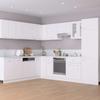 Lyon Built In Refrigerator Cabinet White 60 X 57 X 207 Cm Engineered Wood