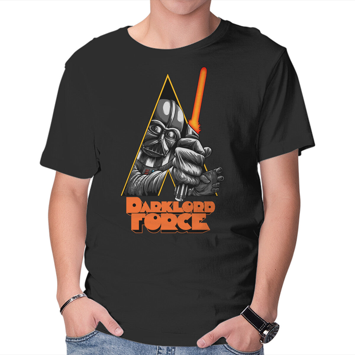 Unisex Crew Neck T-Shirt Darklord Force Graphic Short Sleeve Casual Tee M