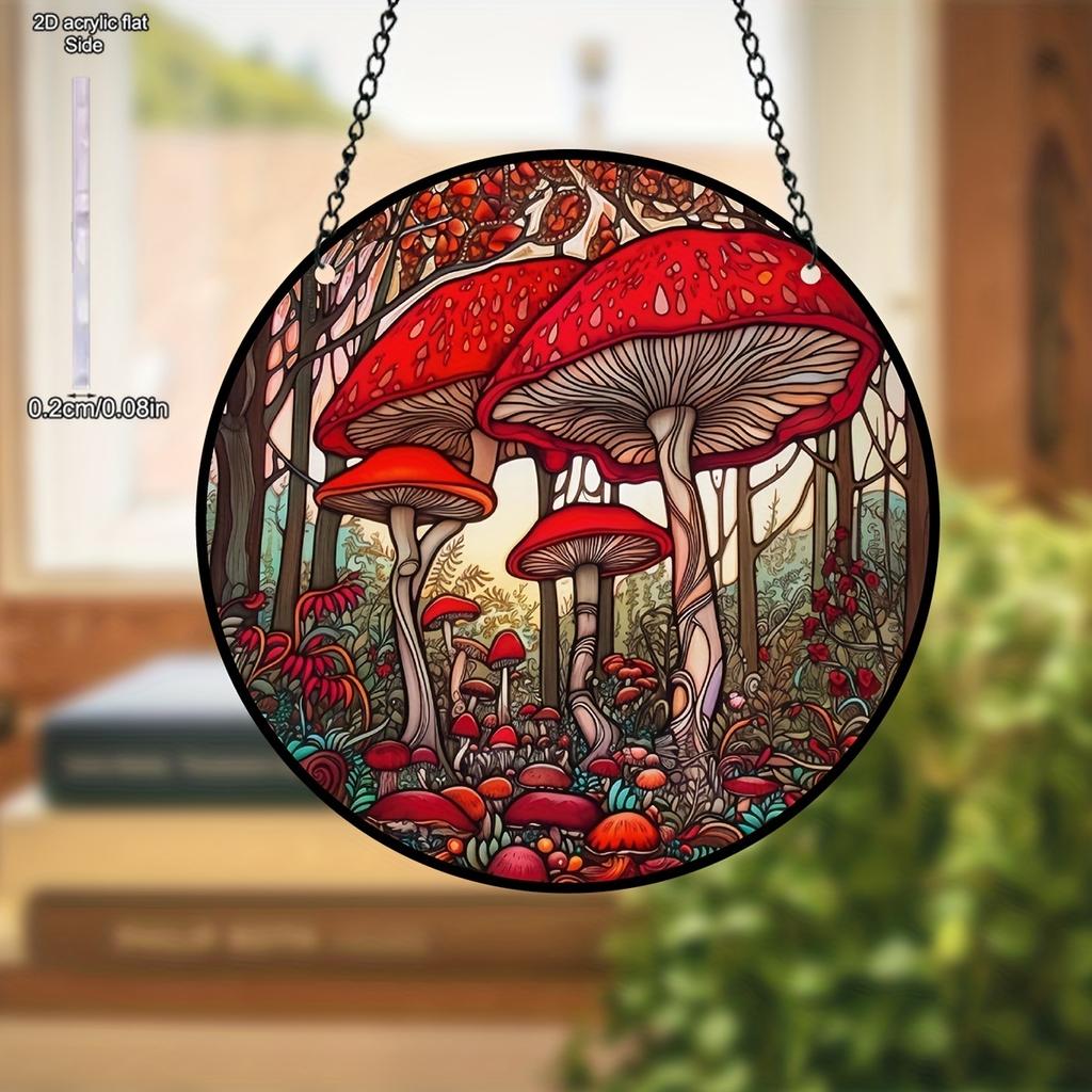 Christmas Vintage Truck Lighthouse Suncatcher Window Decor Wreath Sign Scene, Novelty Home Decor, Perfect Durable for Bedroom