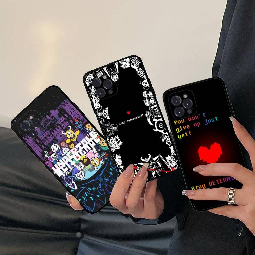U-Undertale Game Phone Case For IPhone 17 Air 16 15 14 Plus 13 12 Mini 11 Pro Max Black Cover