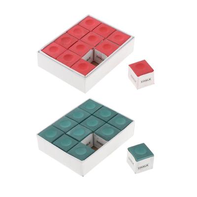 12 Pieces Pool Cue Chalks Increase Friction Lightweight Pool Chalk Cubes Supplies Billiards Accessories for Bar Pool Tournament