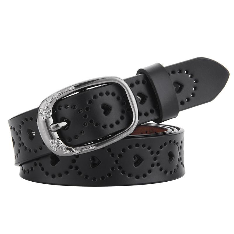 Classic Genuine Leather Womens Belt With Pin Closure For Office And Leisure