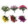 4 Bundles Artificial Flowers Reusable Fake Plants Window Box Lawn Garden