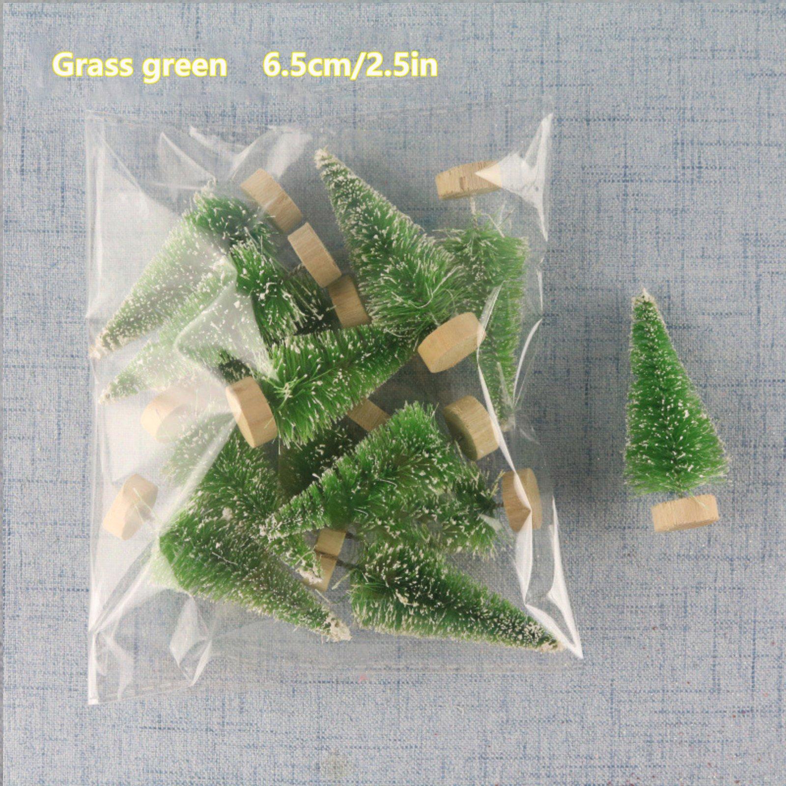 

6,5 см/12 шт. в упаковке, рождественские елки, мини-деревья, пластиковые настольные елки, украшения для рождественского декора комнаты, домашний декор стола 6.5cm