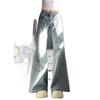 American Women's Loose Micro Flare Denim Jeans - Summer 2026 Trendy Floor-Length