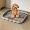 Hundeklo, Hundebadewanne, Indoor-Urinalmattenhalter, Welpen-Urinier-Trainingsschale, Töpfchen für kleine bis mittelgroße Hunde (1 Stück, grau)