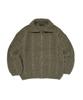 OTHERFITS Cable High-Neck Knit Zip-Up (Khaki)