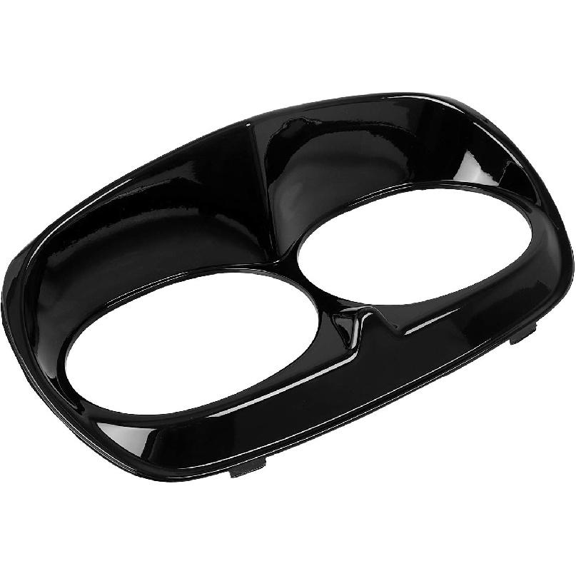 Gloss Black Motorcycle Headlamp Headlight Bezel Scowl Trim Outer Fairing for Harley Road Glide 1998-2013…
