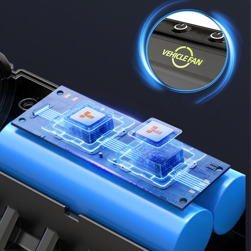 Fan For Car Quiet Head Fan USB Operation Fan Double Head Car Fan With 360 Rotation Quiet Operation For Car Seat Kids