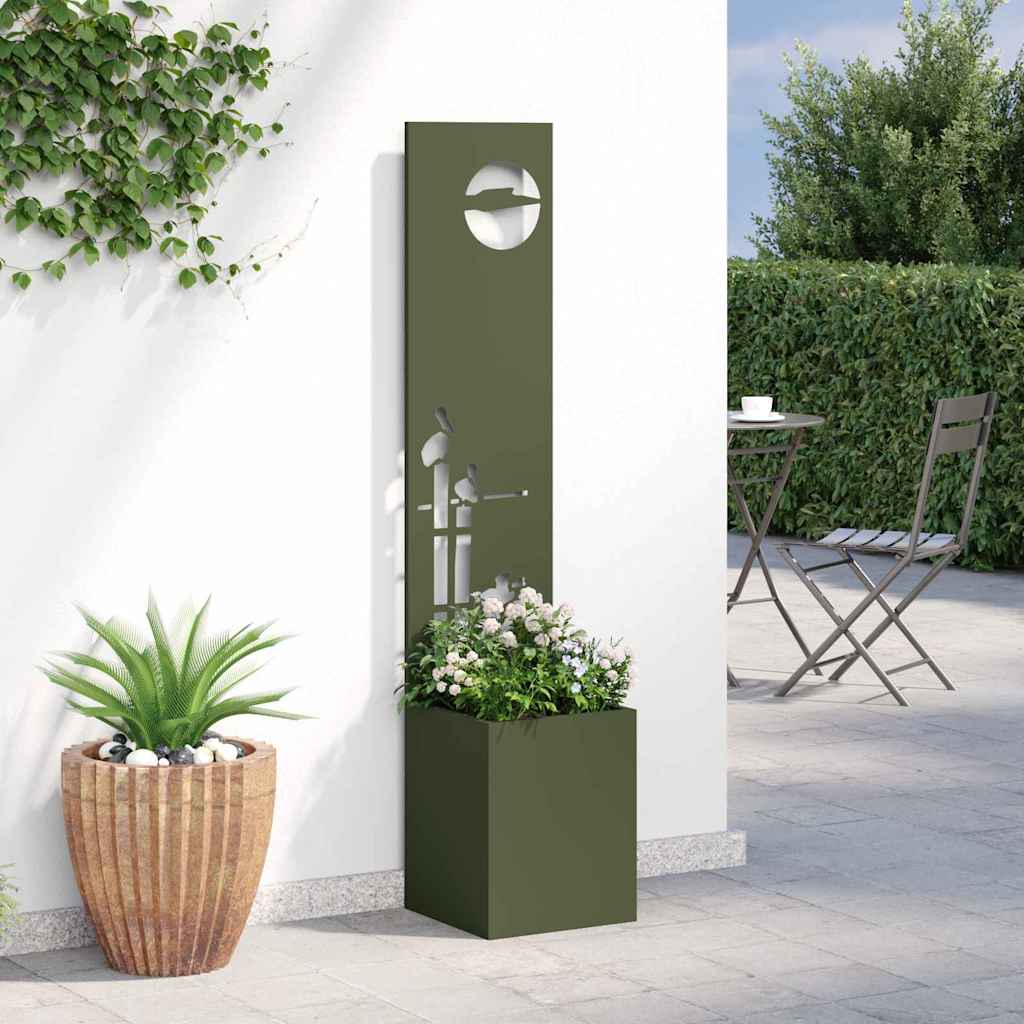 Garden Privacy Screen Canvas Olive Green 32 X 150 Cm