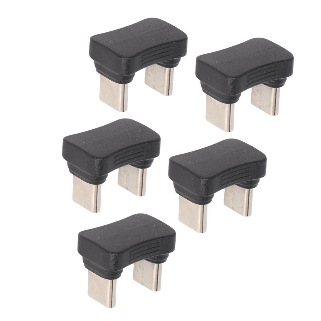 5 ks Adaptér typu C ve tvaru U samec-samec 65W PD rychlé nabíjení 480 Mb/s Adaptér typu C pro mobil