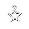 Nested Star Charms Multi Color Alloy Pendants For Double Star Themed Jewelry