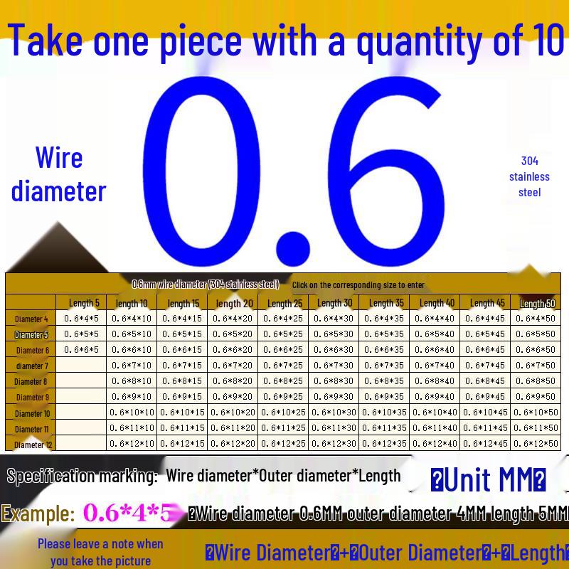 CAKINGYA 304 Stainless Steel Compression Spring
