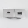 USB-A QC3.0 USB-C PD Fast Charger Socket Panel Mount For Ford Focus MK2 2005-09