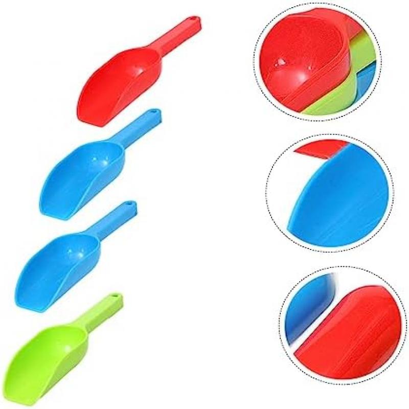 HEALSOPTHY Kids Snow Shovel 4-Pack Plastic Flat Head Shovels for Children Toy Beach Garden Snow Play Tools