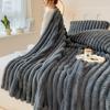 Blanket Soft and Comfortable Faux Rabbit Hair Reversible Blanket Thermal Fleece Blanket Nap Blanket Air Conditioning Blanket Office Outdoor Camping