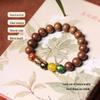 Wutai Berg Ethnischer Stil Drachenholz Rosenkranz Armband mit Sechs Pfaden & Fünf Pfaden Gott des Reichtums Perlen.