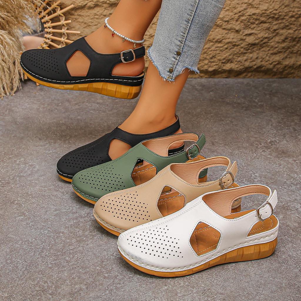 Atmungsaktive Sandalen mit dicker Sohle für Damen, Neuer Stil, Blockabsatz, Strandschuhe