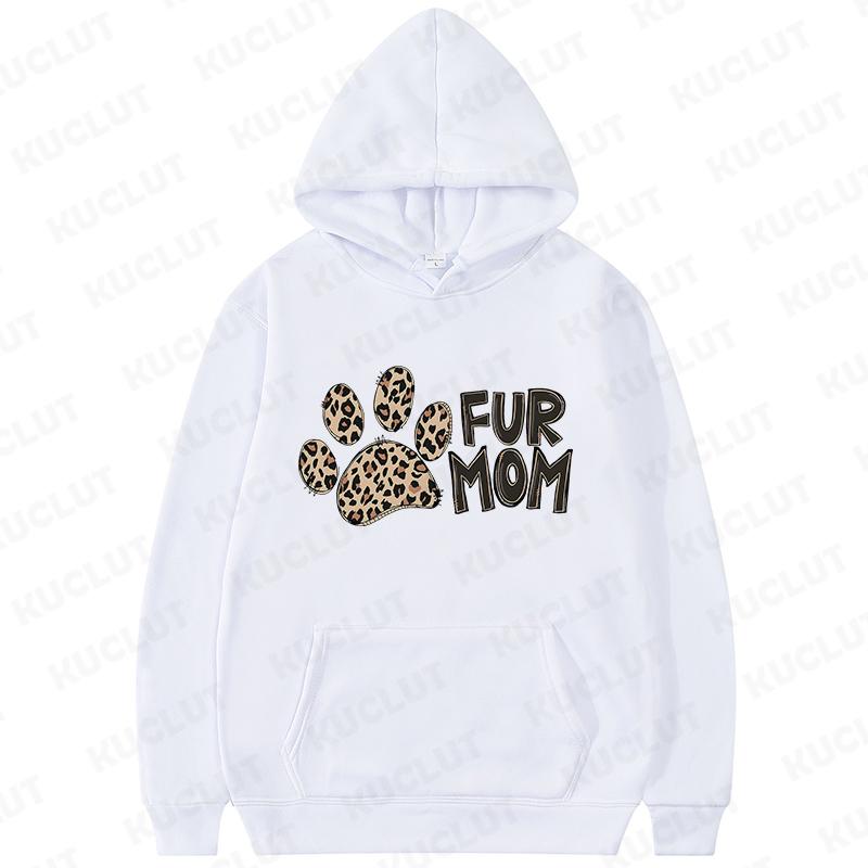 Cat Mama Print Hoodies Fashion Casual Long Sleeve Sweatshirts for Autumn Winter Clothing Mom Sportwear Fashion Women Clothes