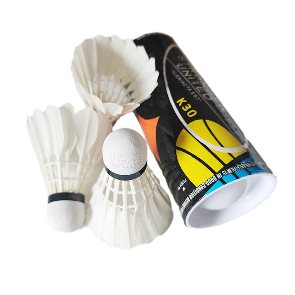 

3 Pieces Feather Badminton Shuttlecocks Balls Balance Great Stability Sports Accessories Lightweight Badminton Shuttlecocks