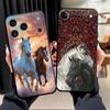 Animal Horse Pattern Black Soft Phone Cover Case for iPhone 13 12 11 17 Pro Max 17Air XS Max XR 15 16 14 Plus 7 8