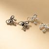 S925 Sterling Silver Vintage Bowknot Pendant DIY Bracelet Pendant Handmade Braided Rope Material Accessories