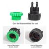 Drip Irrigation Faucet Adapter 4 Way Diverter for Garden 1/4 '''Hose Watering System European Connectors Adjustable