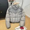 Winter new white duck down jacket women's short stand-up collar loose fashion thickened warm jacket