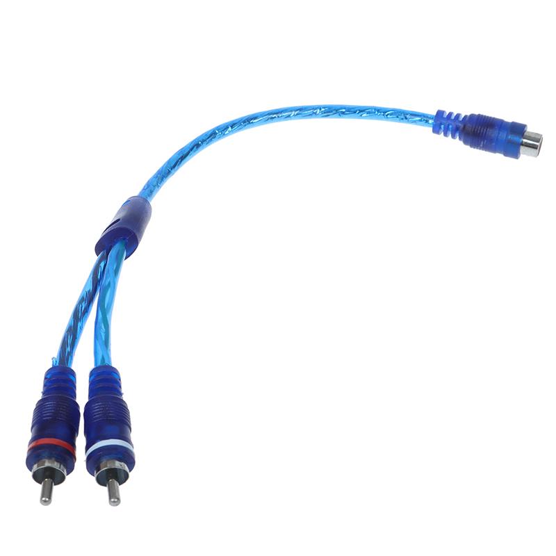 Câble adaptateur séparateur en Y pour voiture, convertisseur audio Mp3 RCA pour amplificateur auxiliaire de voiture