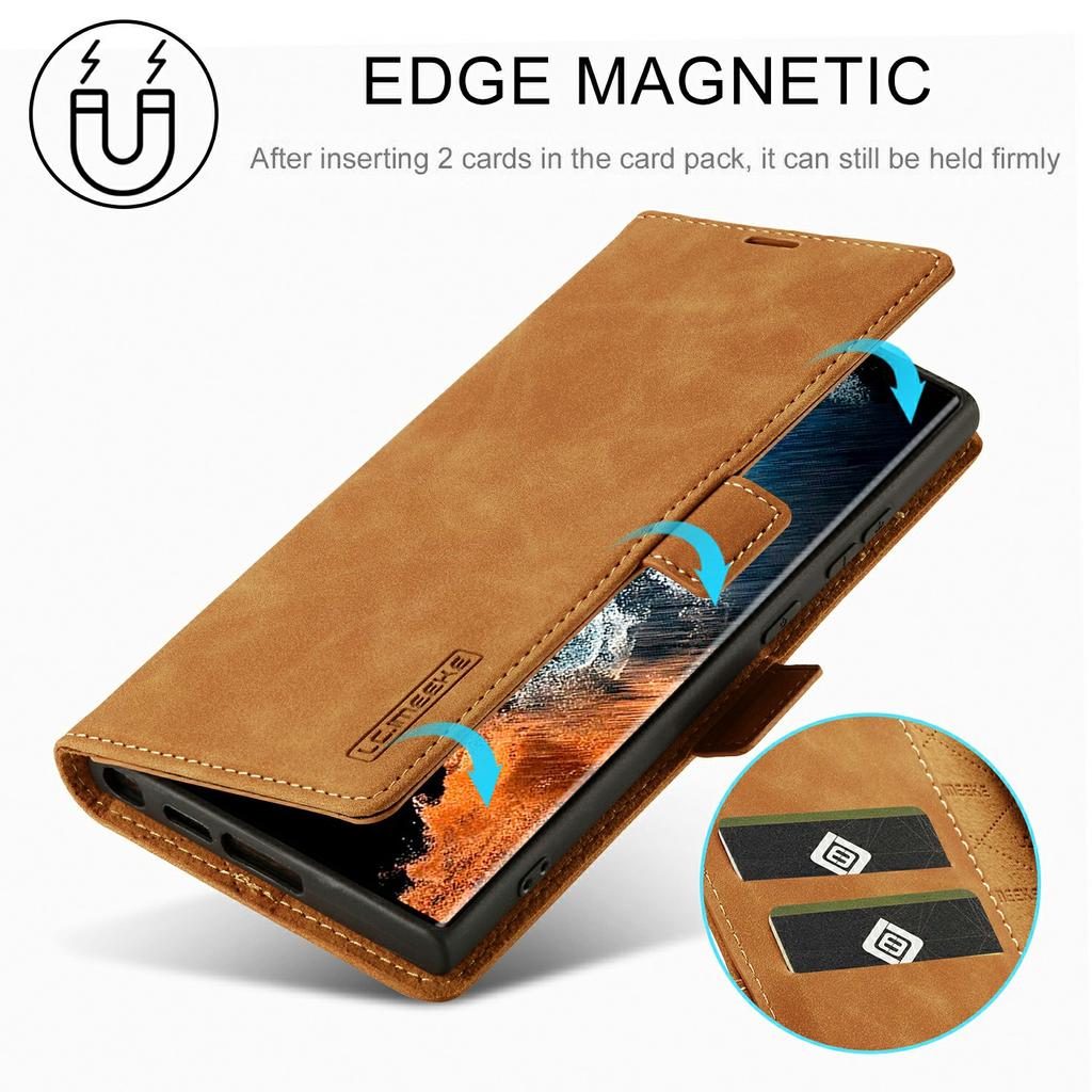 LC.IMEEKE For Samsung Galaxy S26 Ultra Case Wallet Microfiber Leather Phone Cover