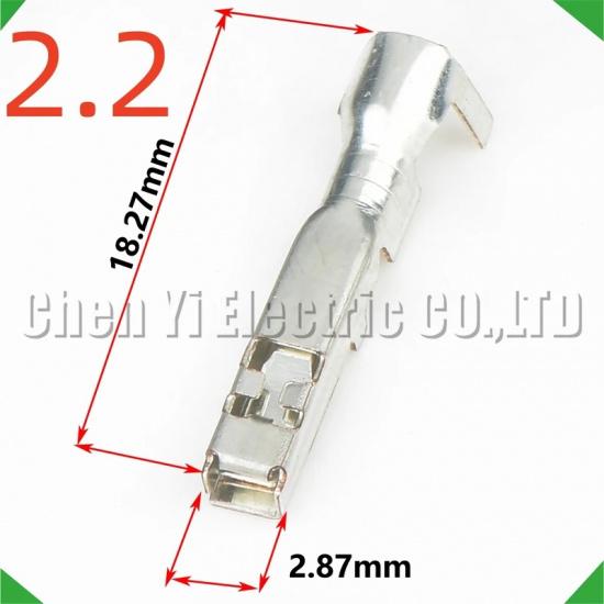 50 Pcs 2.2 mm Male or Female wire Crimp P For 8100-1427 Sheath Automotive Connectors Wire harness Plug