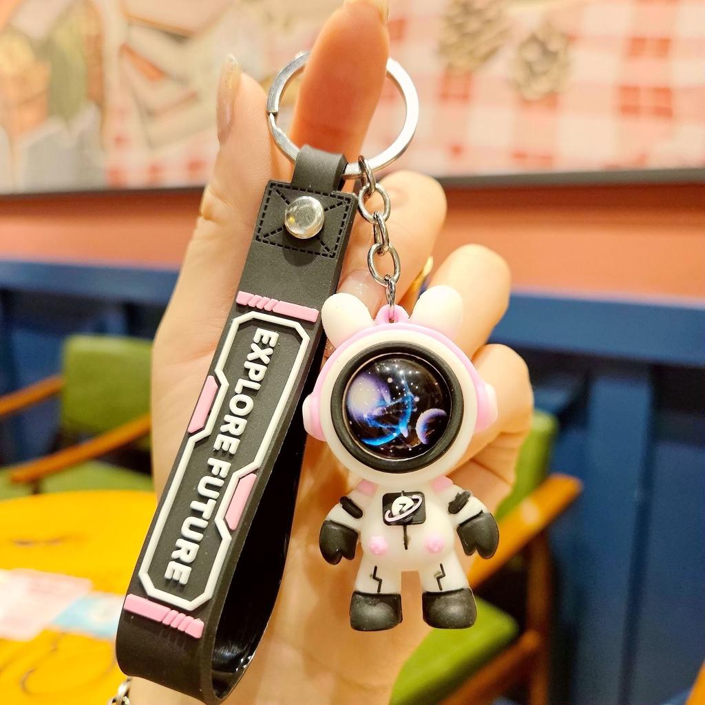 Reise zum Sternenhimmel Hase Astronaut Schlüsselanhänger Kreativer Auto-Schlüsselanhänger Anhänger Paar Geschenk Puppe Taschenanhänger