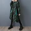 Autumn Spring Cotton Oversized Vintage Floral Outerwears Women Casual Loose Long Jacket Coat