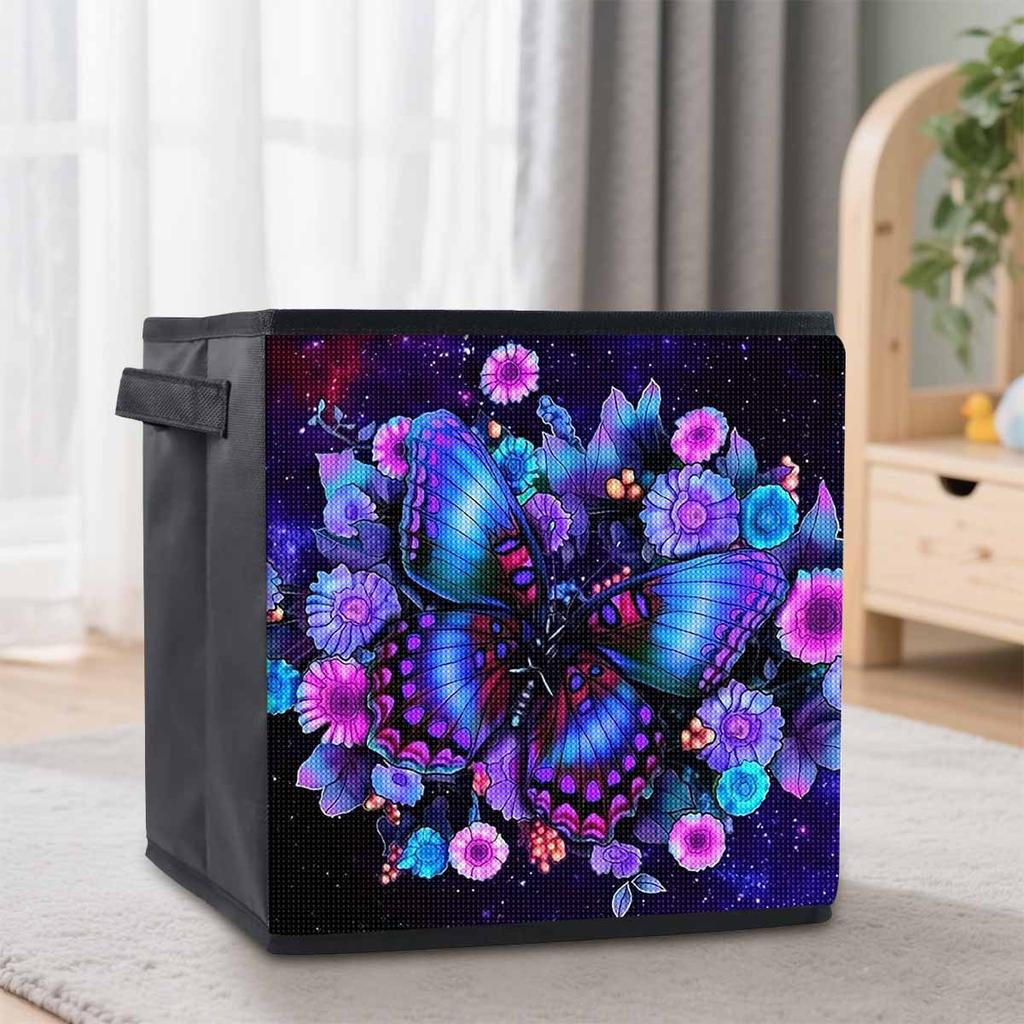 Purple Butterfly 5D Diamond Painting Storage Basket Full Round Drill Mosaic Diamond Embroidery Cross Stitch Kits Home Decor Home Decor