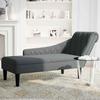 Vidaxl Szezlong Z Poduszką, Ciemnoszary, Tapicerowany Tkaniną