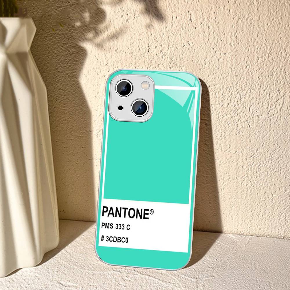 Pantone Candy Color Tempered Glass For Iphone 14 13 12 11 Pro Mini XS MAX 14Plus X XS XR Fundas