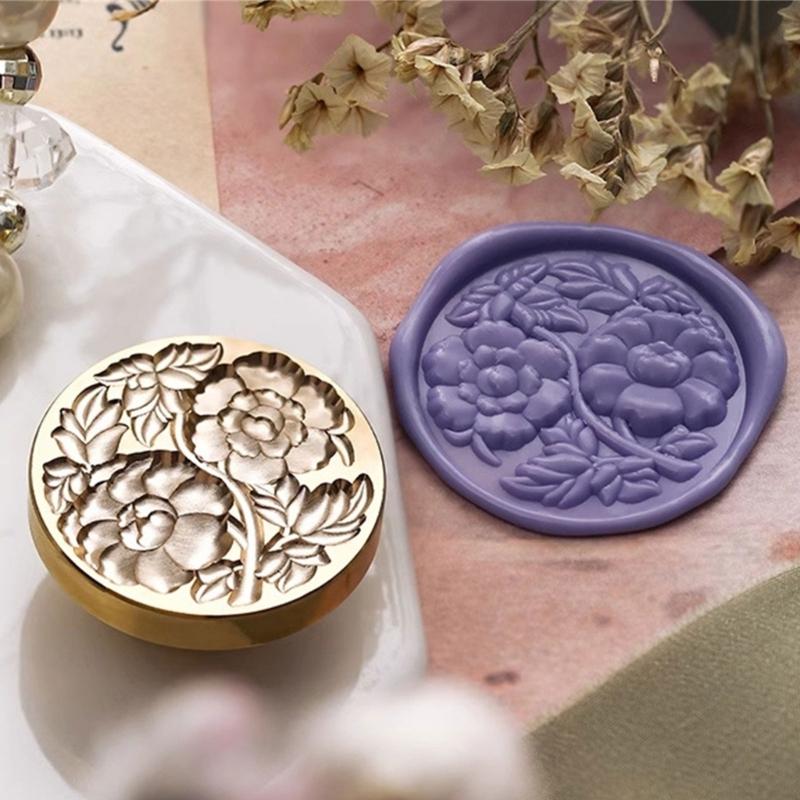 Umbrella Fish Flower Heart Pattern Seal Stamp for Journal Craft Embellishment Irregular Seal Stamp Head
