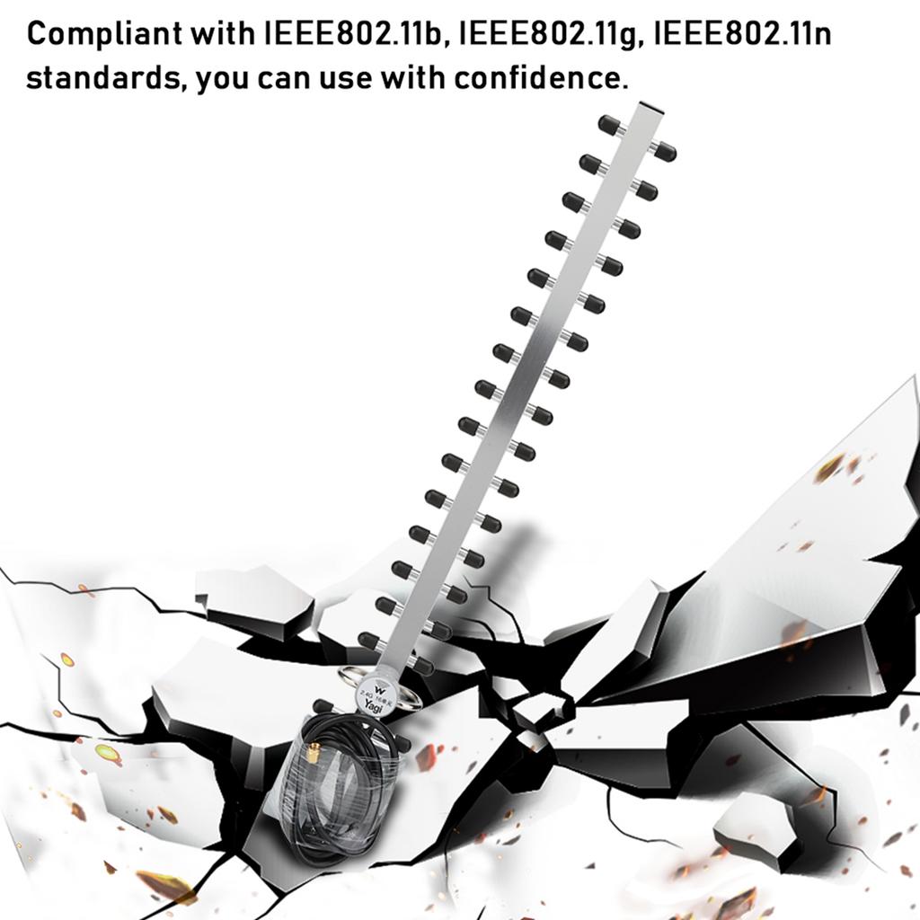 2.4G 25dBi High Gain Wireless Router Network Card 16 Unit Directional Yagi Antenna