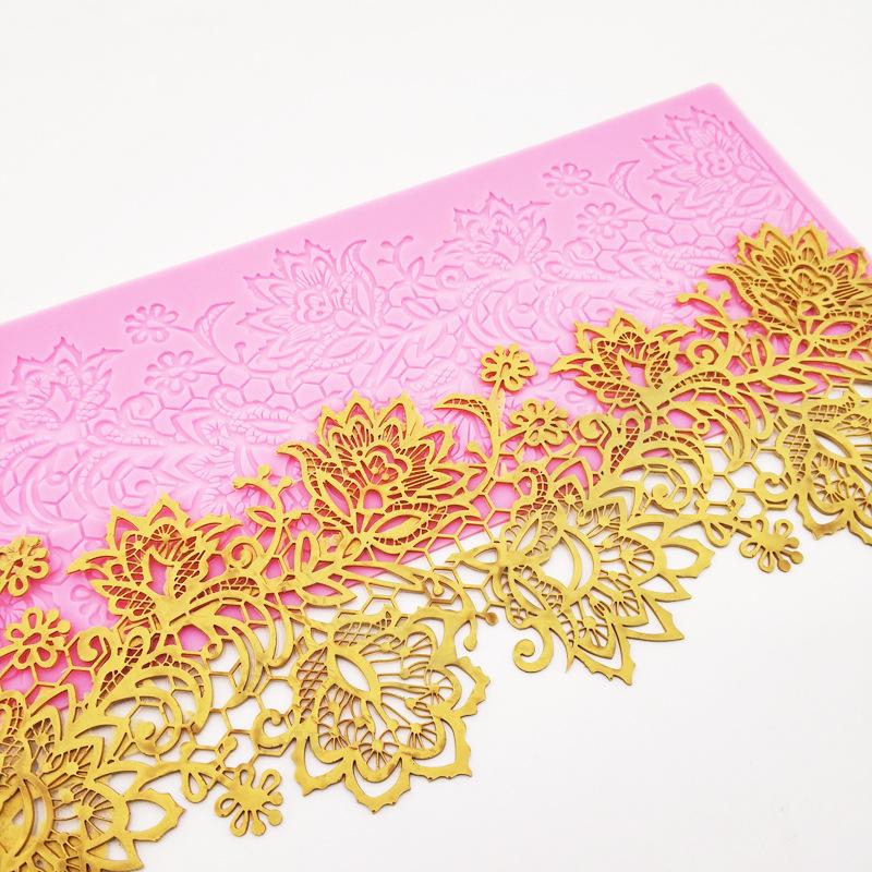 Sugarcraft Lace Mold Cake Border Decoration Lace Mat for Fondant Wedding Cake Decorating Baking Cake Decorating Flower Tools