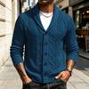 Herren Strick-Cardigan-Pullover, Farbe Knopfleiste Umlegekragen, Warm Vielseitig Trendig Herbst Winter Lässige Oberbekleidung