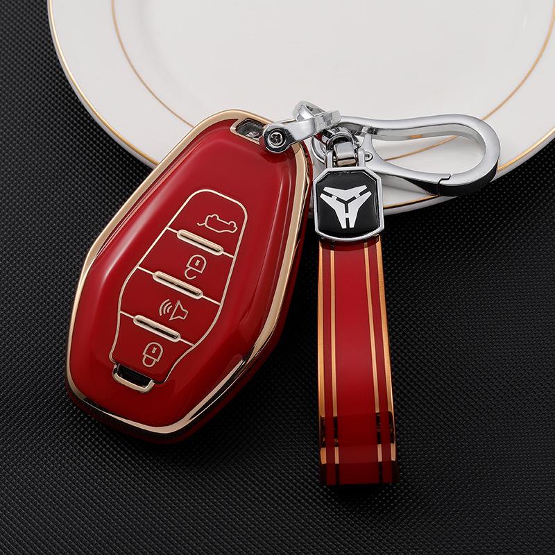 Chery Jetour Key Case: Compatible with X70 Plus, QQ Ice Cream, Big Ant, X90/X95, X70M - Protective Shell & Buckle.