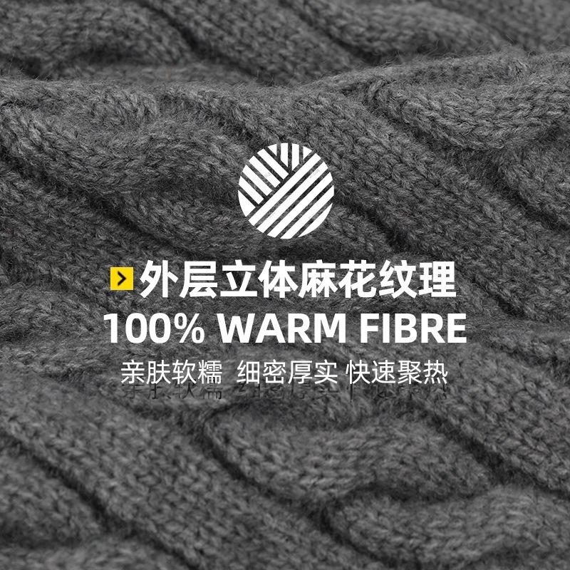Winter Scarf Warm Three-piece Set, Velvet Outdoor Thickened Ear Protection Knitted Hat Scarf Gloves Three-piece Set