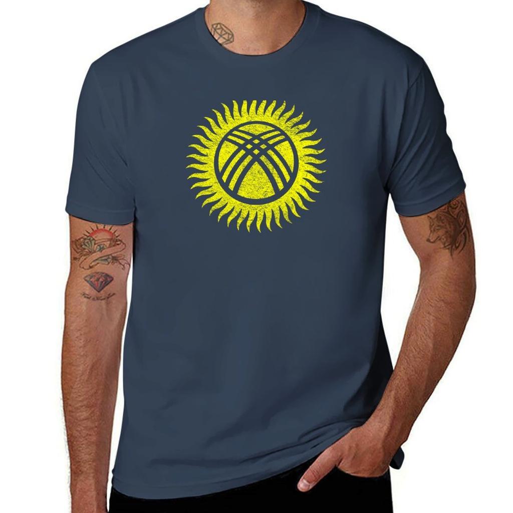 NATIONAL FLAG OF KYRGYZSTAN TShirt No Iron Casual Short Sleeve Top