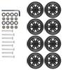 8Pcs Luggage Replacement Wheels 60mm Double Luggage Wheels Rubber Suitcase Wheels Repair Kits Easy Installation