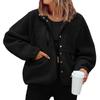 Damen Fleecejacke, Herbst Winter Lässiger Sweatshirt Mantel, Sportliche Lockere Warme Oberbekleidung