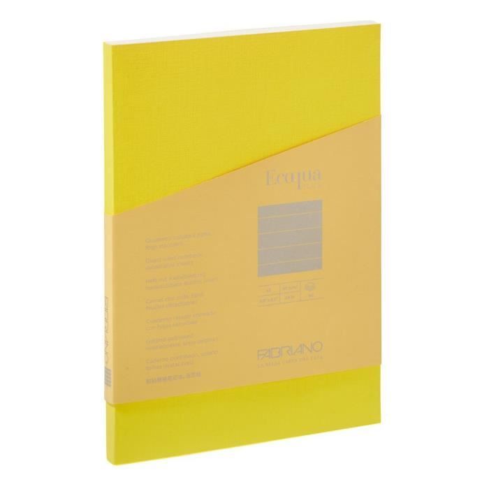 Carnet - FABRIANO - EcoQuaPlus - A5 - Jaune - 90 feuilles lignées - Papier 90g/m²